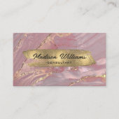 Aangepaste Roze Goud Witte Glitters Professioneel Visitekaartje (Voorkant)