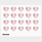 Aangepaste Roze Gouden Lege Sjabloon Modern Elegan Hart Sticker (Vel)