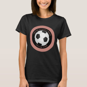 Aangepaste Roze Gouden Roze Meisjes Voetbal  T-shirt