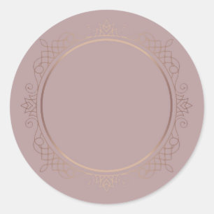 Aangepaste Roze Gouden Stijlvolle Ontwerp Lege Sja Ronde Sticker