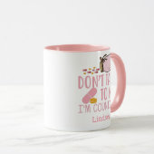 Aangepaste roze grappige apotheker/technische koff mok (Voorkant rechts)