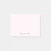 Aangepaste roze grijze scriptnaam post-it® notes (Voorkant)