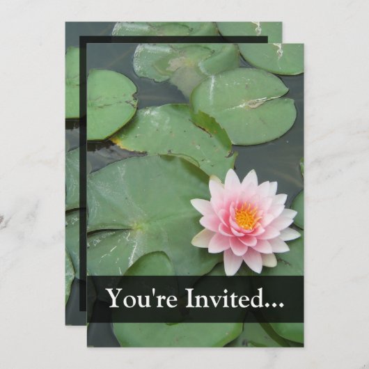 Aangepaste roze/groene Lily Pad Kaart (Voorkant / Achterkant)