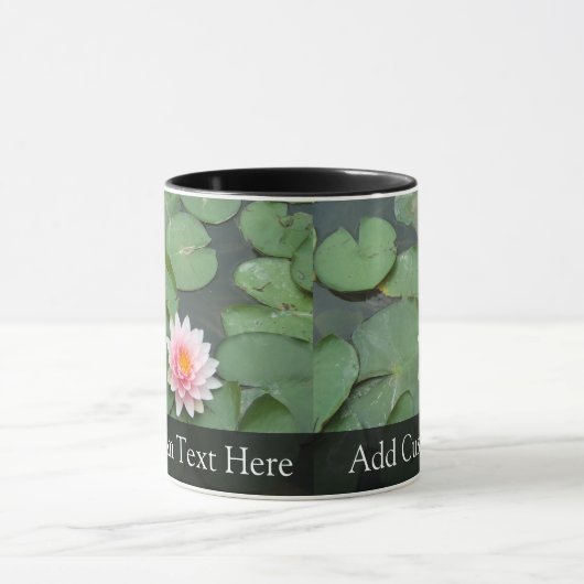 Aangepaste roze/groene Lily Pad Mok (Midden)