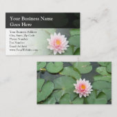 Aangepaste roze/groene Lily Pad Visitekaartje (Voorkant / Achterkant)