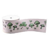 Aangepaste Roze & Groene Shamrock Hart & Paddensto Grosgrain Lint (Spoel)