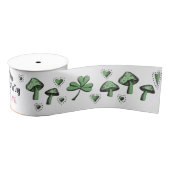 Aangepaste Roze & Groene Shamrock Hart & Paddensto Grosgrain Lint (Spoel)