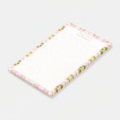 Aangepaste Roze Groene Stippenraster Nieuwjaarsvoo Post-it® Notes (Schuin)