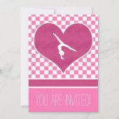 Aangepaste  roze Gymnastiek Kaart (Voorkant)