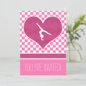 Aangepaste  roze Gymnastiek Kaart (Staand voorkant)