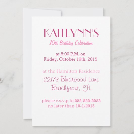 Aangepaste  roze Gymnastiek Kaart (Achterkant)