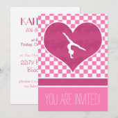 Aangepaste  roze Gymnastiek Kaart (Voorkant / Achterkant)