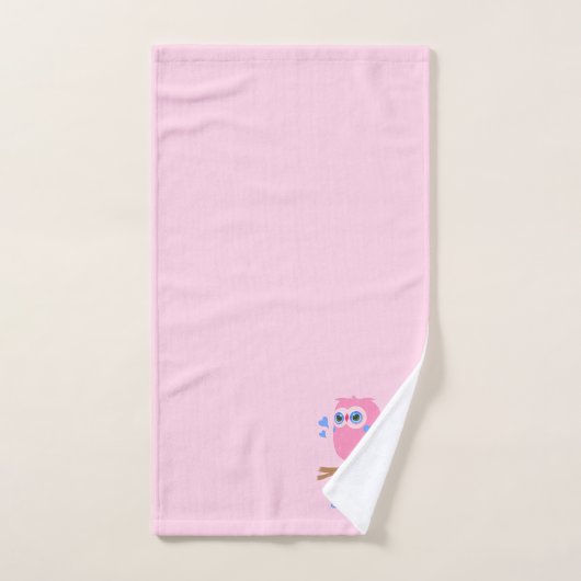 Aangepaste roze handdoekset crème bad handdoek (Handdoek)