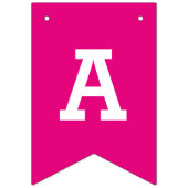 Aangepaste roze Happy Birthday Party Bunting Banne Vlaggetjes (Derde vlag)