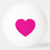 Aangepaste Roze Hart Ping Pong Bal – Romantische T Pingpongbal (Voorkant)