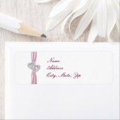 Aangepaste roze harten Adresetiketten Etiket (Insitu)