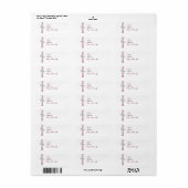 Aangepaste roze harten Adresetiketten Etiket (Full Sheet)