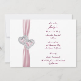 Aangepaste roze harten Bachelorette Party uitnodig Kaart