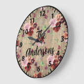 Aangepaste roze houten bloemen Roze en Paarse Roze Grote Klok (Hoek)