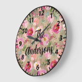 Aangepaste roze houten bloemen Roze en Paarse Roze Grote Klok (Hoek)