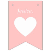 Aangepaste Roze Huwelijksaanzoek Thuis Wil Je Met  Vlaggetjes (Eerste vlag)