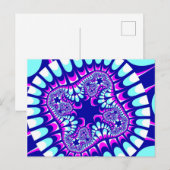 Aangepaste Roze Ijsbloem Ansichtkaarten Briefkaart (Voorkant / Achterkant)