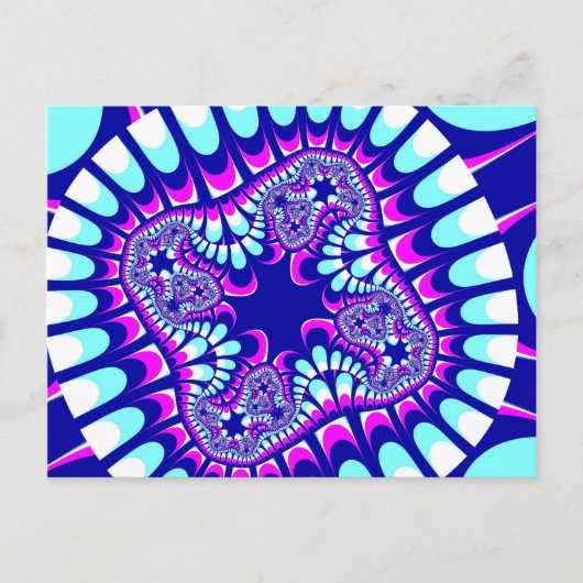 Aangepaste Roze Ijsbloem Ansichtkaarten Briefkaart (Voorkant)