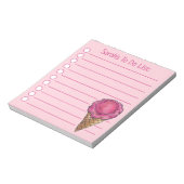 Aangepaste roze ijsklok om lijst uit te voeren notitieblok (Linkerzijde)