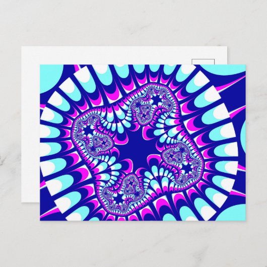 Aangepaste roze ijsventilatoren Briefkaarten (Voorkant / Achterkant)