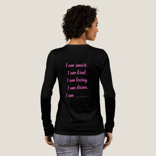 Aangepaste ROZE Ik Ben Tri-Blend Shirt (Achterkant)
