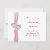 Aangepaste roze Kaart voor het ontvangen van harte (Voorkant)