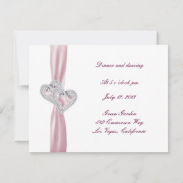 Aangepaste roze Kaart voor het ontvangen van harte