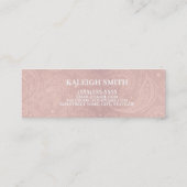 Aangepaste roze kant foto Afstuderen Naam Kaart in Contactkaartje (Achterkant)