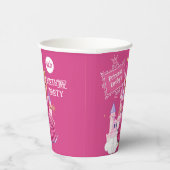 Aangepaste Roze Kasteel en Prinses Papieren Bekers (Rechts)