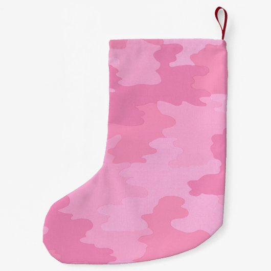 Aangepaste roze kerststouwing in Camouflage Kleine Kerstsok (Achterkant)