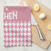 Aangepaste roze keukenhanddoek (Quarter Fold)