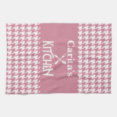 Aangepaste roze keukenhanddoek (Horizontaal)