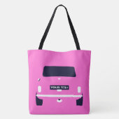 Aangepaste roze, klassieke minikaart canvas tas (Achterkant)