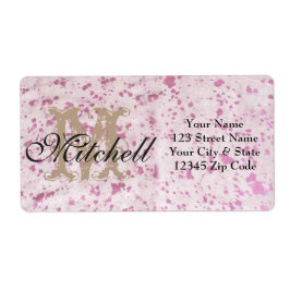 Aangepaste roze Koeienhuid Verzendadresetiketten Etiket