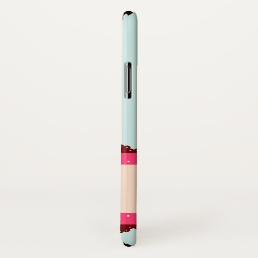 Aangepaste roze koekjesmint blauwe achtergrond Case-Mate iPhone case (Achterkant / rechts)