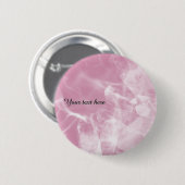Aangepaste roze kristallen badge ronde button 5,7 cm (Voorkant /achterkant)