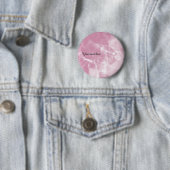 Aangepaste roze kristallen badge ronde button 5,7 cm (In situ)