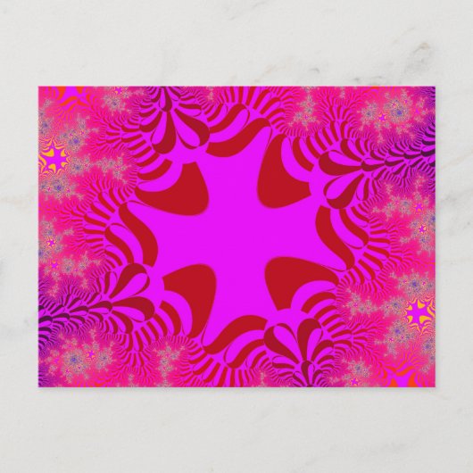 Aangepaste Roze Kristallen Kruiskaart Briefkaart (Voorkant)
