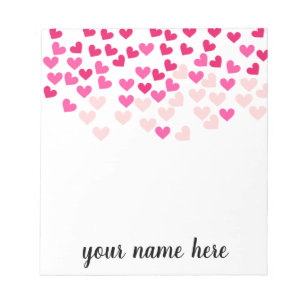 Aangepaste roze kunstmeisjes-laptop notitieblok