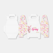 Aangepaste roze lente bloemen favor doos bedankdoosjes (Uitgevouwen)