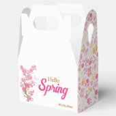 Aangepaste roze lente bloemen favor doos bedankdoosjes (Geopend)