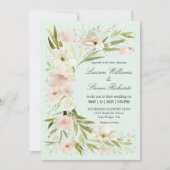 Aangepaste Roze Licht Pastel Groen Romantische Hoe Kaart (Voorkant)