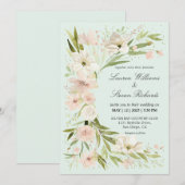 Aangepaste Roze Licht Pastel Groen Romantische Hoe Kaart (Voorkant / Achterkant)