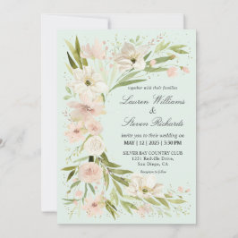 Aangepaste Roze Licht Pastel Groen Romantische Hoe Kaart