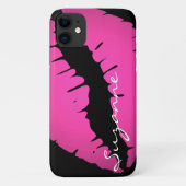 Aangepaste roze lips afdrukken Case-Mate iPhone case (Achterkant)